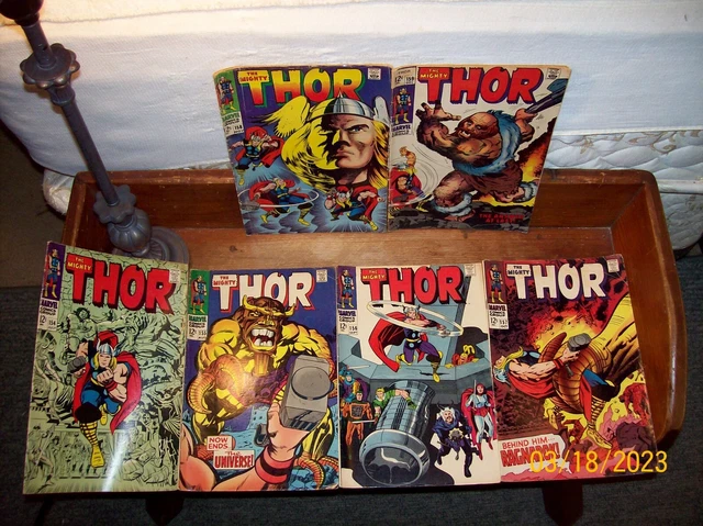 The Mighty Thor Lot #154, 155, 156, 157, 158, 159 / 7/68-12/68 / 3 Of 5 Are Vg/F