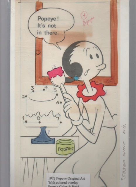 1972 ORIGINAL POPEYE Art From The Whitman Archives One Of A Kind 14 5 