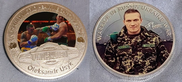 USYK SILVER COIN Signature Tyson Fury Undisputed Belt Boxing Ukraine Oleksandr £5.50 - PicClick UK