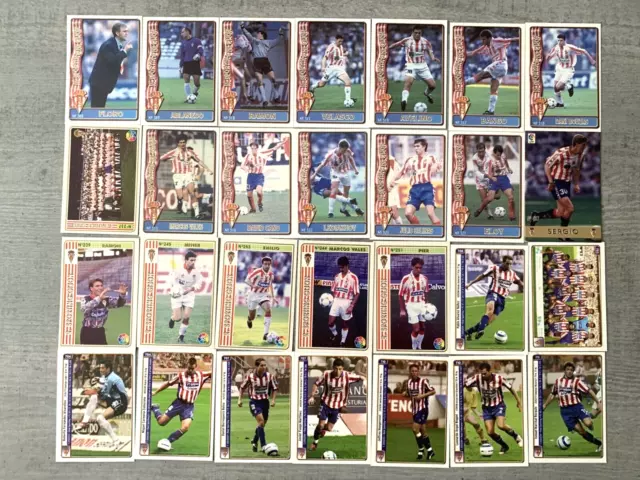 Lote De Cromos De Futbol Antiguos  Del  Sporting De Gijon