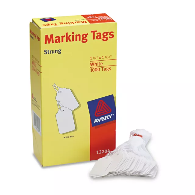 Avery Medium-Weight White Marking Tags 1 3/4 x 1 3/32 1 000/Box 12204