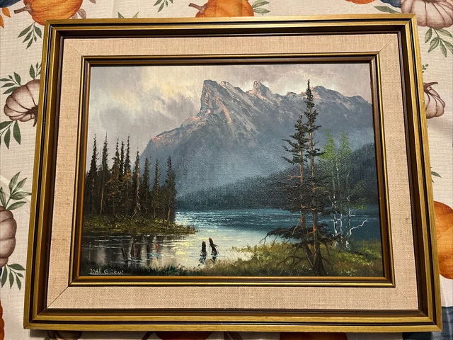 John  Greco 作　絵画　カナダ John Greco 作 絵画 カナダ （ROCKY MOUNTAINS - Original Oil
