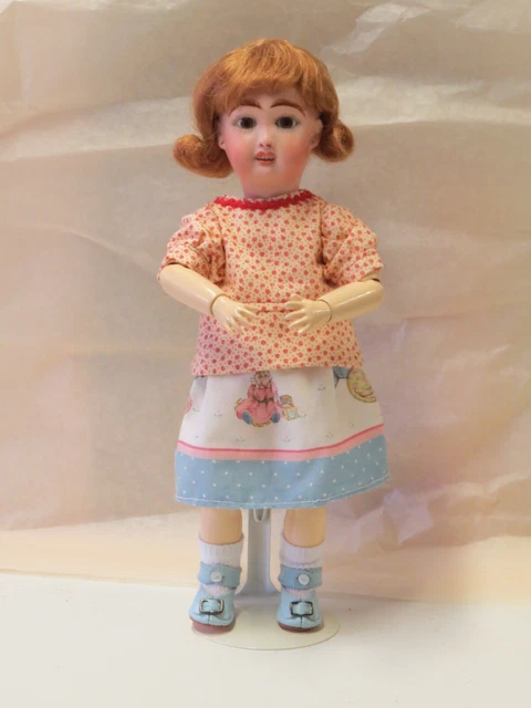 Reproduction De Poupée Ancienne Bleuette SFBJ 251 N°31 (27 Cm) Avec Tenue Complète Et Accessoires En Option