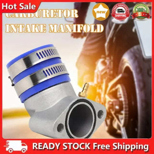 Aluminum Carburetor Frosted Intake Pipe Adapter Manifold Interface Boot for ATV