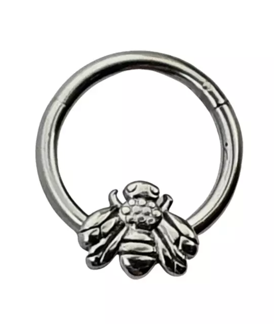 Anillo para tabique nasal de abejorro 16 g (1,2 mm) 8 mm con bisagra...