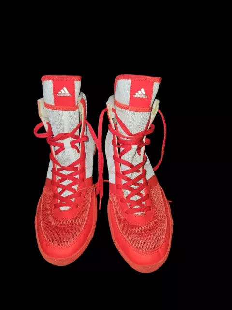 Adidas PRETEREO III 3 Men’s Size Uk 8 Wrestling Shoes MMA Boxing Red/white 3