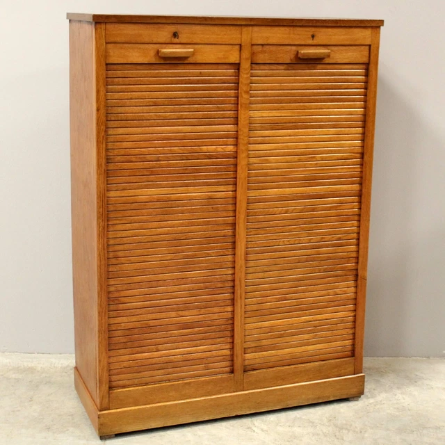Classificatore Archivio Schedario Serranda - In Rovere - Primi 900 - Restaurato