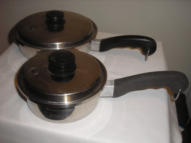 Vintage Saladmaster Saucepan/Skillet T304S Stainless Steel Made in the USA Vintage Saladmaster Saucepan/Skillet T304S Stainless Steel Made in the USA