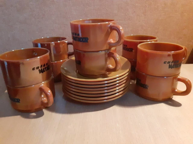 Lot De 12 Tasses à Café Vintage Floral - Marques Arcopal, Duralex, Scania