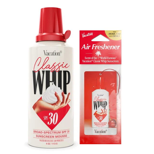 Vacation Classic Whip Broad-Spectrum Spf 30 Sunscreen Mousse 4oz / 113g - NEW !