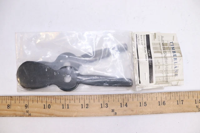 (2-Pk) Timberlane Hand Beacon Hill Shutter Tiebacks Forged Iron Black 36001