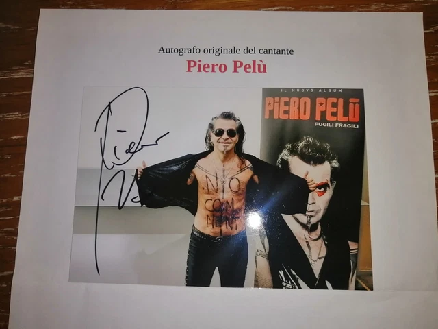 PIERO PELÙ AUTOGRAFO ORIGINALE STUPENDA FOTO 10 x 15 cm SIGNED Pelu' LITFIBA