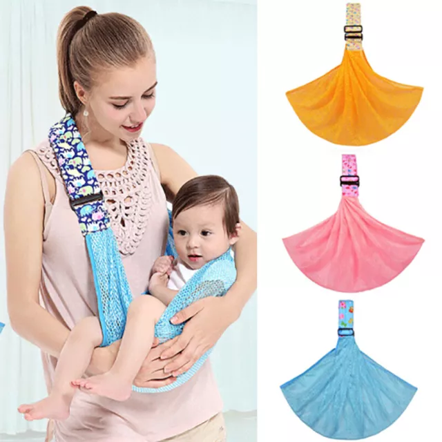 Newborn Baby Sling Carrier Ring Wrap Breathable Soft Nursing Pouch Front  In-hf