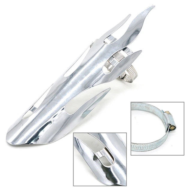 Fit Harley argento marmitta tubo scarico tubo paracarezza paratacco protezione