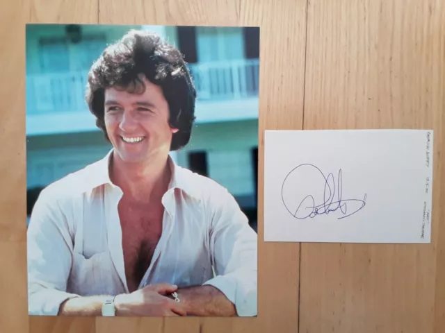 Hand-Signed Patrick Duffy (Dallas) White Card + Unsigned 10"X8" Photo