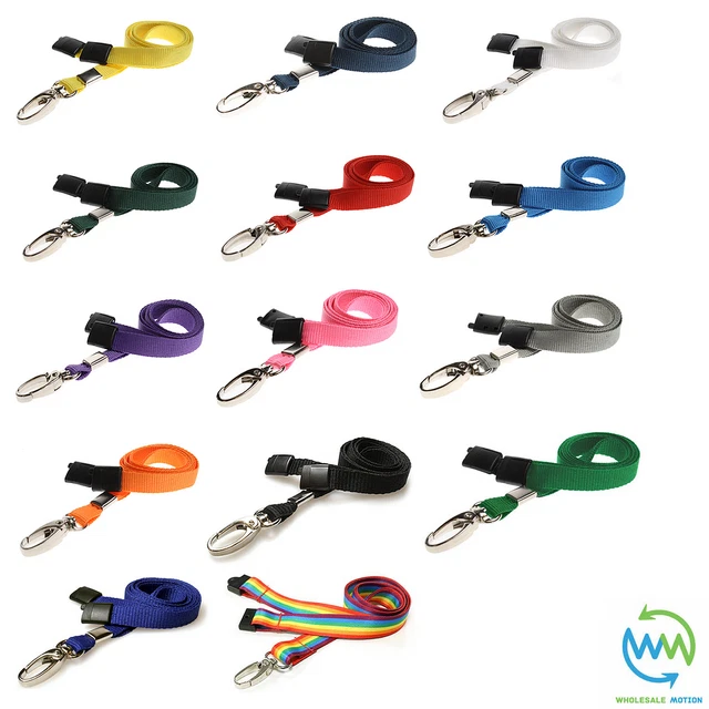 LANYARD ID CARD NECK STRAP Holder METAL CLIP For BADGE Pass USB Keys