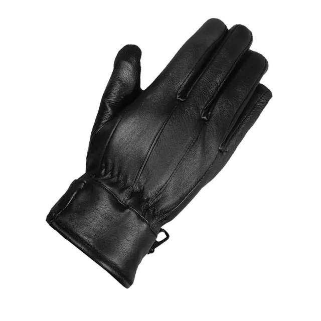 Men's Premium Lambskin Leather Winter Driving Dress Biker Gloves Thermal lined