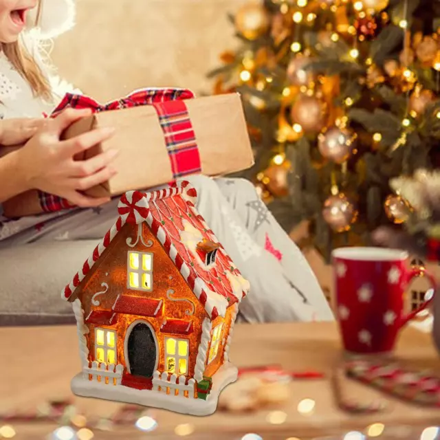 Maison De Village De Noël éclairée, Petite Maison Musicale Lumineuse Pour