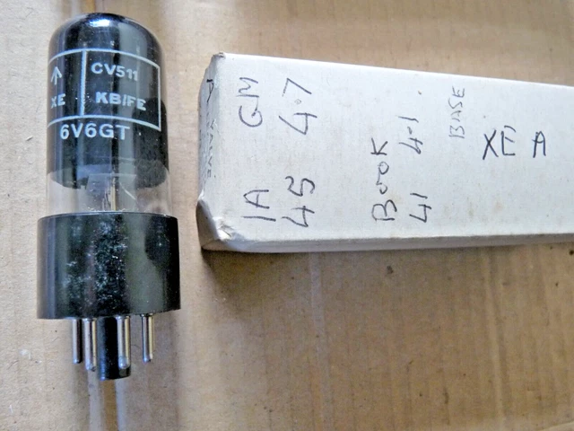 Brimar 6V6GT CV511 XE KB/FE  A Black Base NOS Valve Tube  DEC23