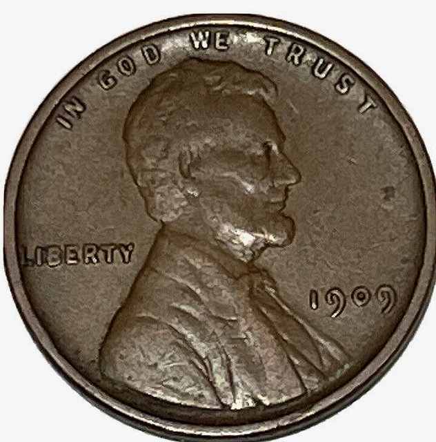 1909-VDB Circulated Lincoln Wheat Cent US Type Penny 1c Coin Lot A3-211 KM# 132