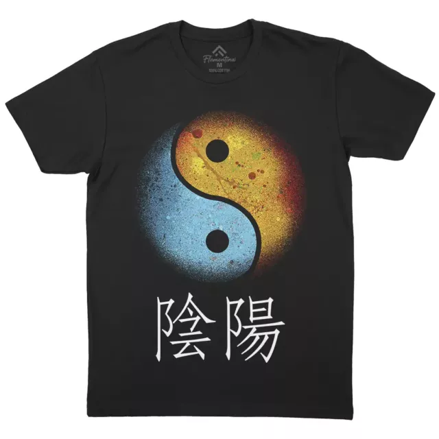 Yin And Yang Mens T-Shirt Asian Chinese Symbol Sign Yoga Cosmos Peace P639