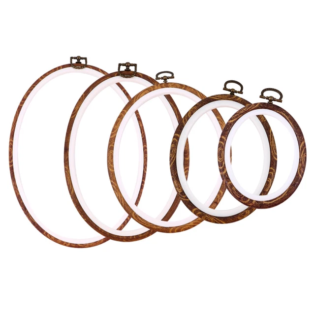 Juego de 5 piezas de marco de bordado aros de metal punto de cruz marco de bordado marco de anillo