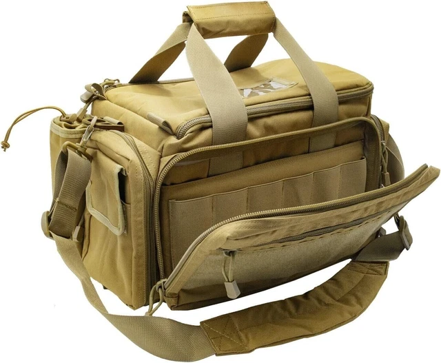 Procase PROCASE TACTICAL GUN Range Bag, Deluxe Padded Pistol Shooting Range ...