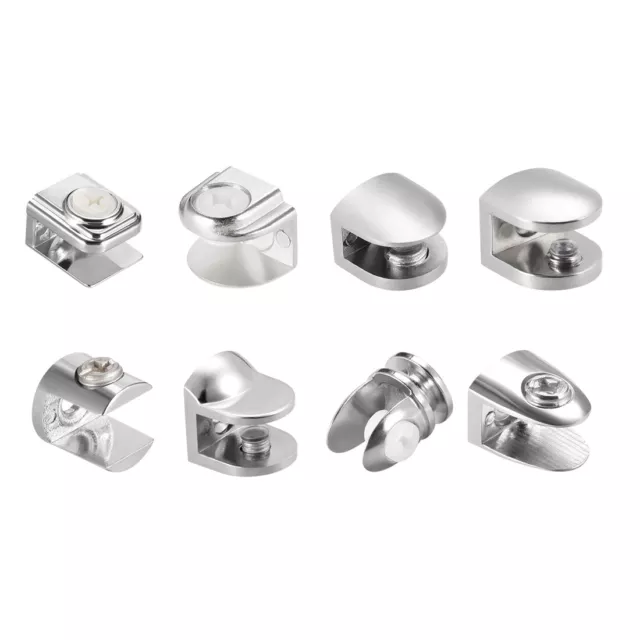 Glass Shelf Brackets- Adjustable Zinc Alloy Glass Clamp Clip Holder