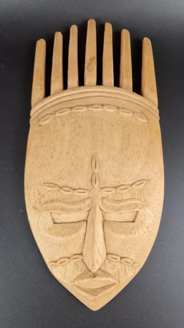 Vintage Wandmaske Holz Südamerika - Hilário Menezes - Stomé 1987 - 33 cm