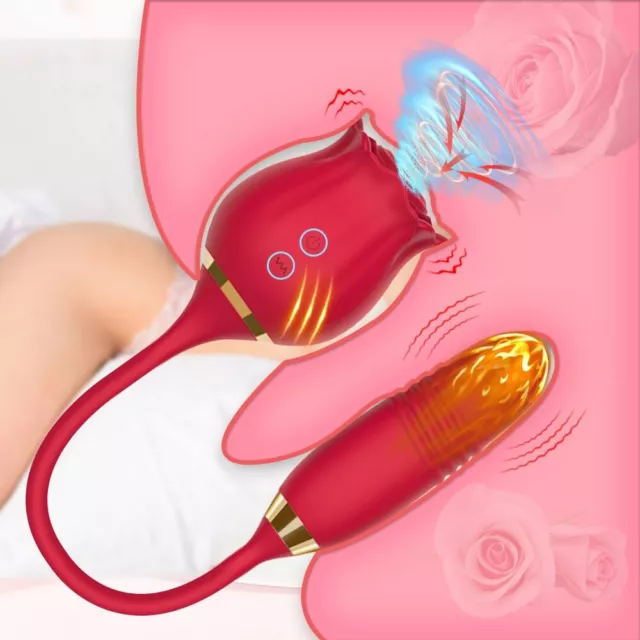 Vibromasseur-à-Succion-Rose-pour-Femme-ateur-de-Clitoris-Gode-en-Forme-Vibrant