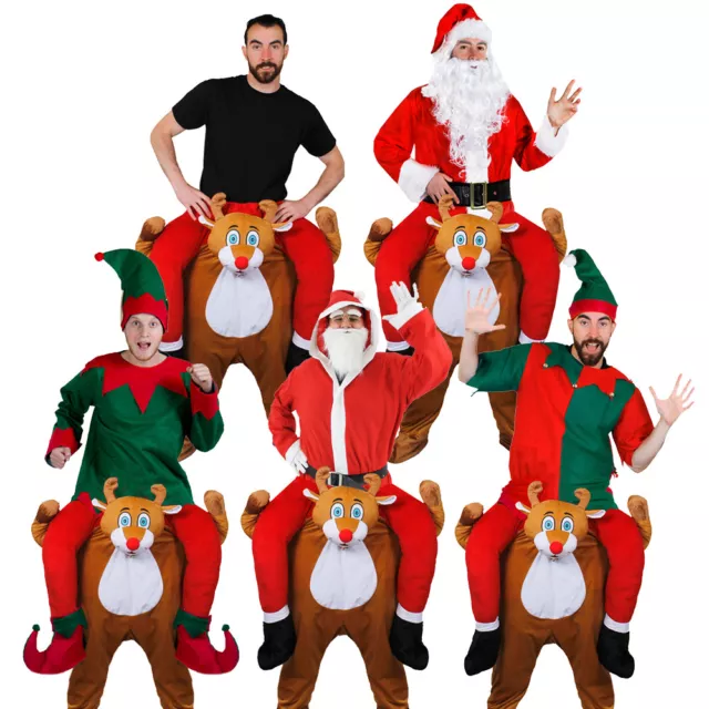 Reindeer Costume Pick Me Up Ride On Piggy Back Father Christmas Fancy Dress Xmas