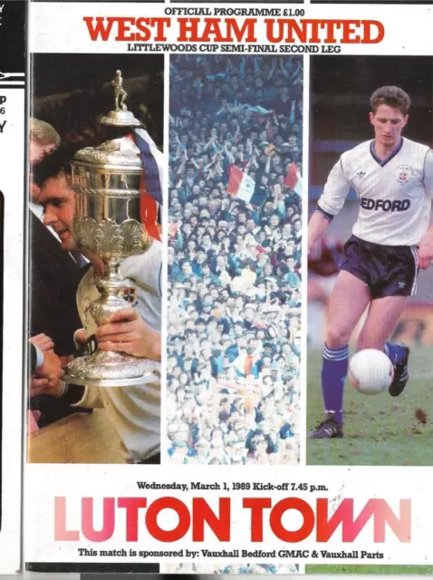 Luton Town V West Ham United 1/03/1989 League Cup Semi-Final 2Nd Leg (18)