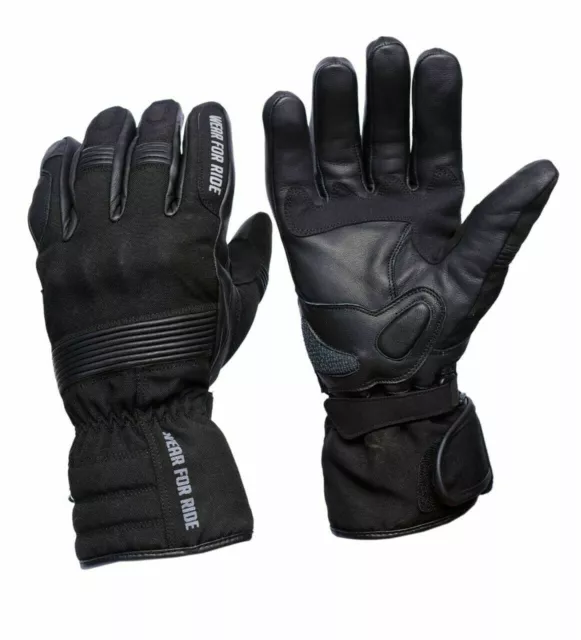 Motorrad Motorrad Lederhandschuhe Thermo Wasserdicht Warm Achsschenkelschutz