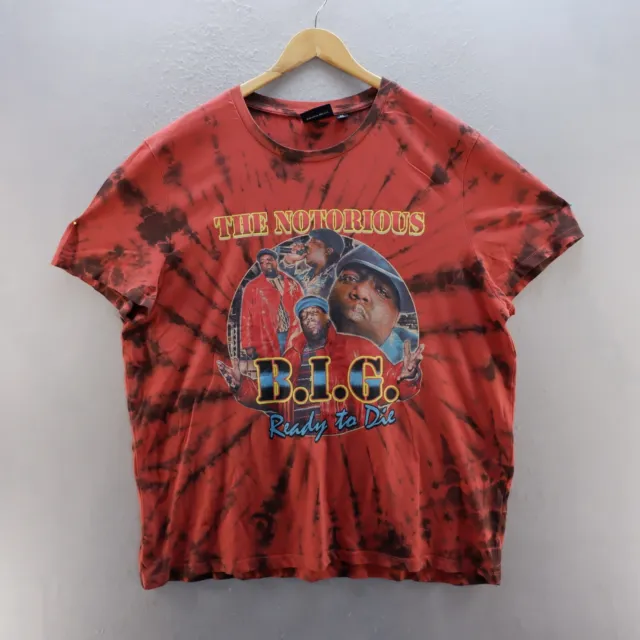 The Notorious BIG T-shirt 2XL marrone biggie pronta a morire grafica Brooklyn nuova di zecca