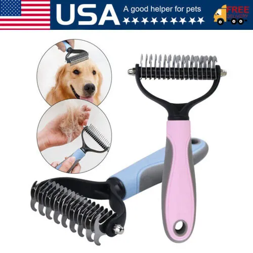 Professional Pet Dog Cat Comb Brush Dematting Undercoat Grooming Comb Rake Tool