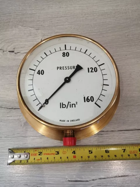 Large Brass Pressure Gauge Steampunk