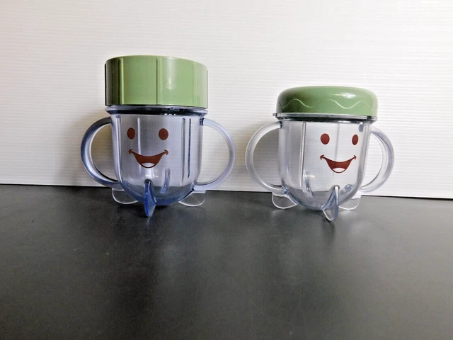 Baby Bullet Replacement Parts: 2 SHORT CUPS, CAP, BLADE For Food Processor