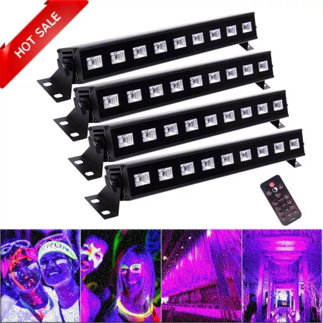 2x UV 36W Wallwasher Strahler 9LED Lichtleiste DMX Schwarzlicht Bar Lichteffekte 2