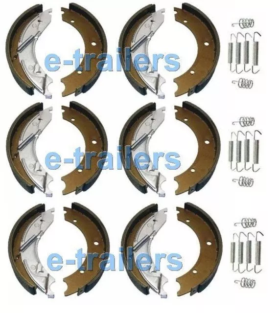 3x AXLE SETS TRAILER BRAKE SHOES 200x50 KNOTT TYPE IFOR WILLIAMS TRI AXLE