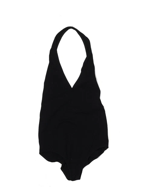 American Apparel Women Black Bodysuit M