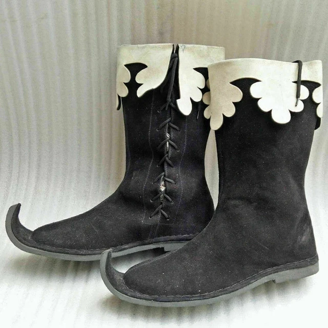 Bottes en cuir Viking Réplique Vikings Début Médiéval Moyen Âge Renaissance...