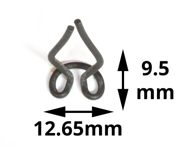 Wire Mold Retainer Clip : C-channel : 12.65mm or 9.5mm offset