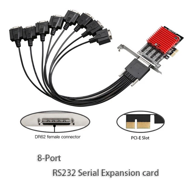 RS232 SERIAL PORT 8Port PCIE Serial Expansion card Expansion Adapter