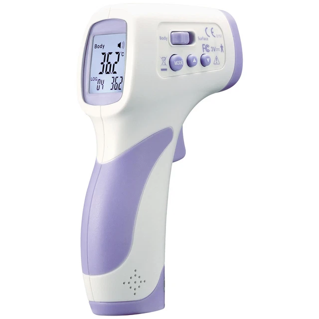TFA Dostmann BODYTEMP Fieberthermometer Berührungsloses messen, Mit Fieberalarm
