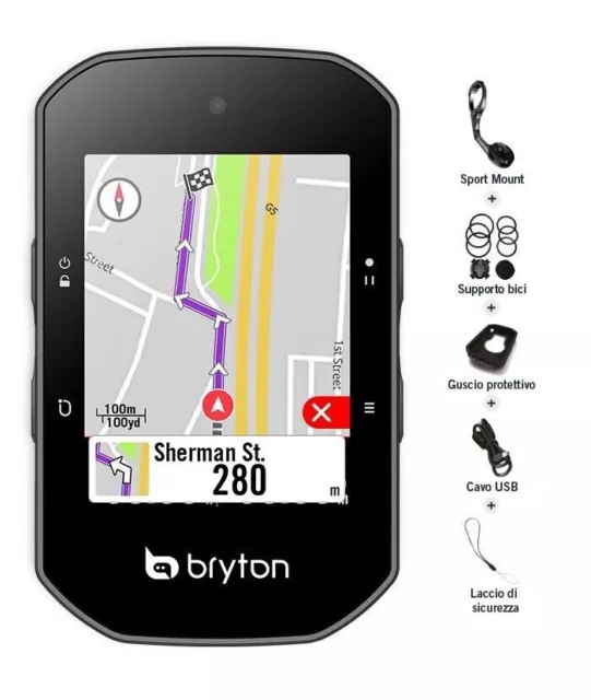 Cyclo-Ordinateur GPS Vélo BRYTON Br S500 Et