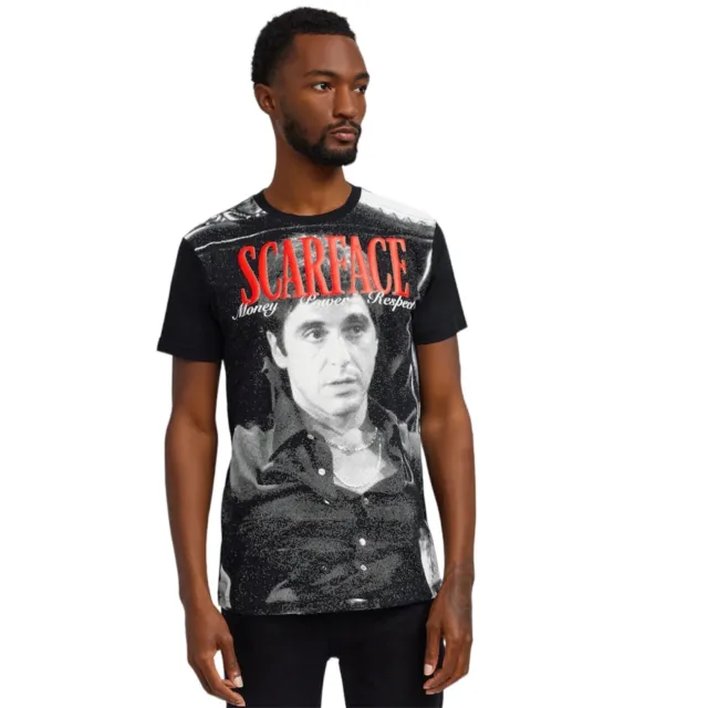 Reason Brand x Scarface Tony Montana Respect T-Shirt Men’s X-Large XL Black New