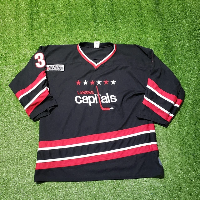 Lansing Capitals GLAHA Amateur Hockey Jersey Athletic Knits Michigan Size 2XL