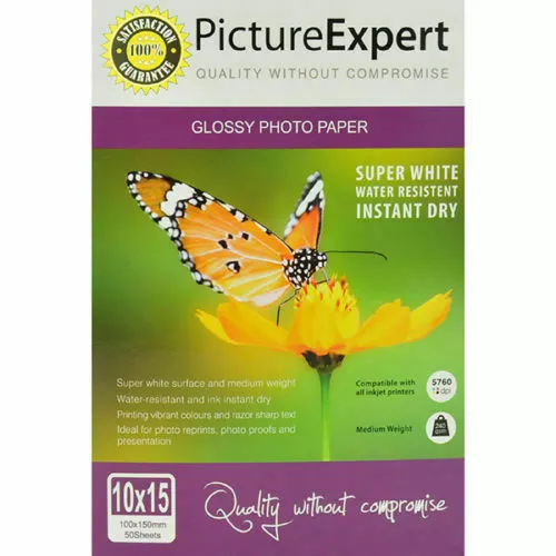 Picture Expert Premium (10 x 15) Papier Photo Brillant / Paquet de 50 feuilles
