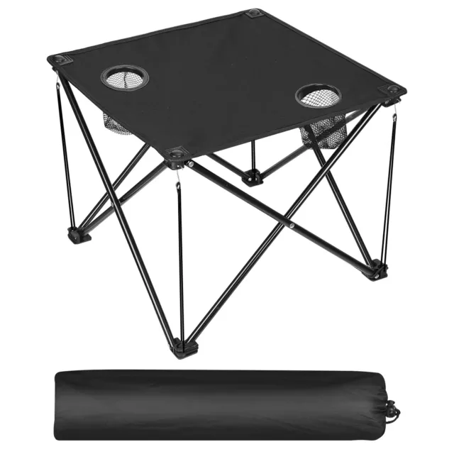 Outdoor Lightweight Foldable Camping Table Portable Travel Desk with Cup Holder