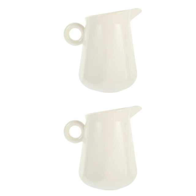 2x Keramik Milchkännchen 9,5cm - Mini Saucenkrüge Europäischer Stil